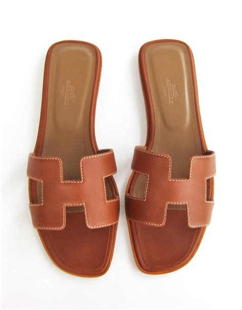 hermes camel slippers|Hermes sandals for women.